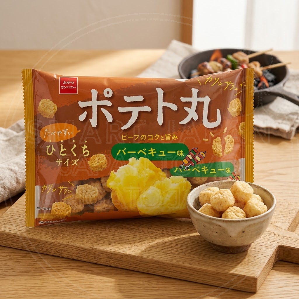 일본 오야츠컴퍼니 포테토마루 비프 바베큐맛 과자 6봉입 108g