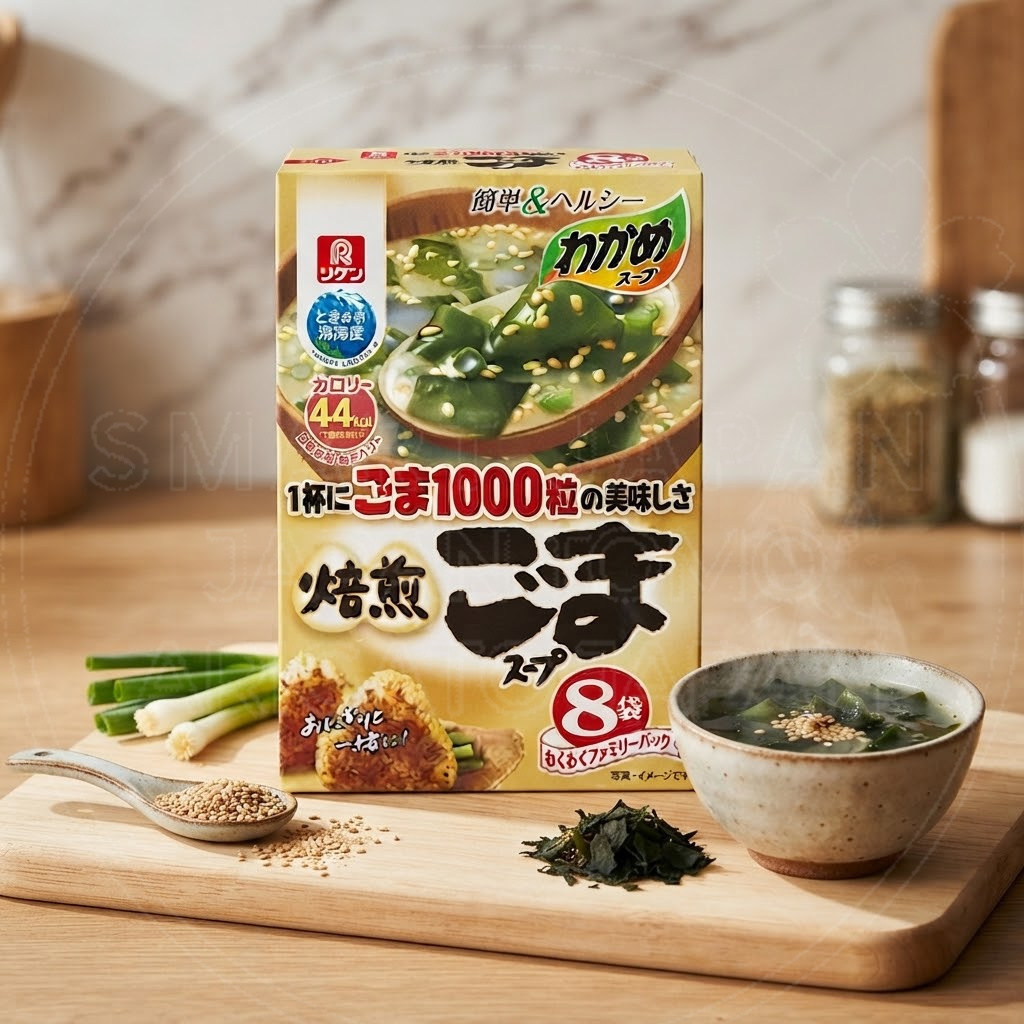 일본 리켄 와카메 미역스프 볶음참깨맛 8봉입 72g