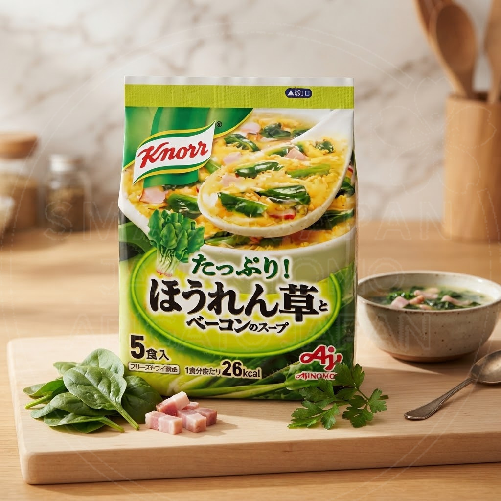 일본 아지노모토 크노르 즉석스프 knorr 시금치베이컨맛 5봉입