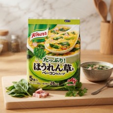 일본 아지노모토 크노르 즉석스프 knorr 시금치베이컨맛 5봉입