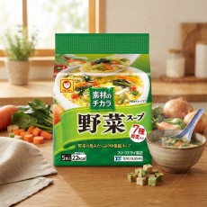일본 마루짱 소재의 힘 즉석 스프 야사이 야채맛 초록 5식입 30g