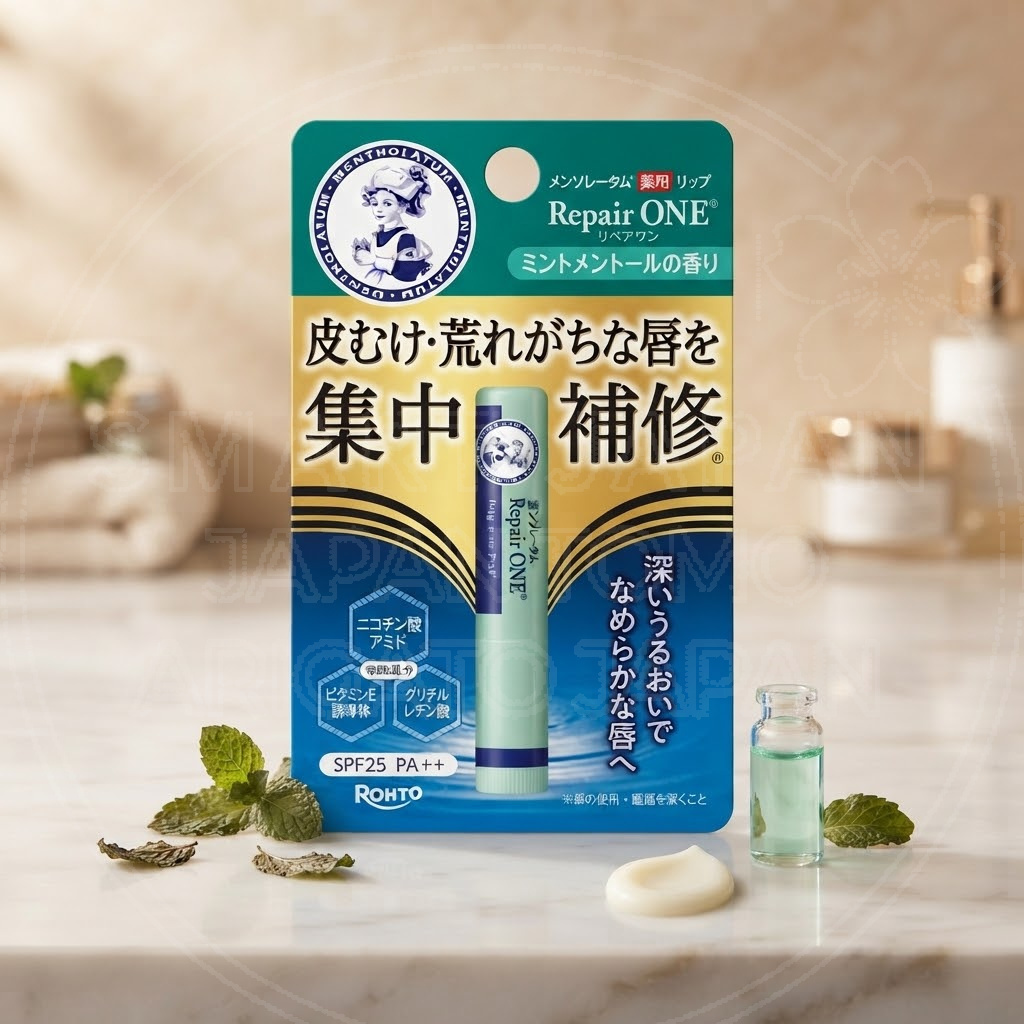 일본 로토 멘소래담 립밤 리페어원 민트멘톨 파랑 2.3g