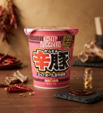 일본 닛신 컵누들 카라톤 매운 돈코츠맛 컵라면 83g