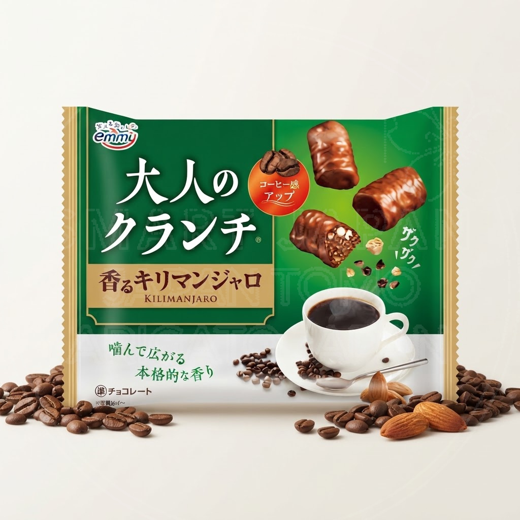 일본 쇼에이 어른의 크런치 향기로운 킬리만자로 커피 초콜릿 봉지타입 84g
