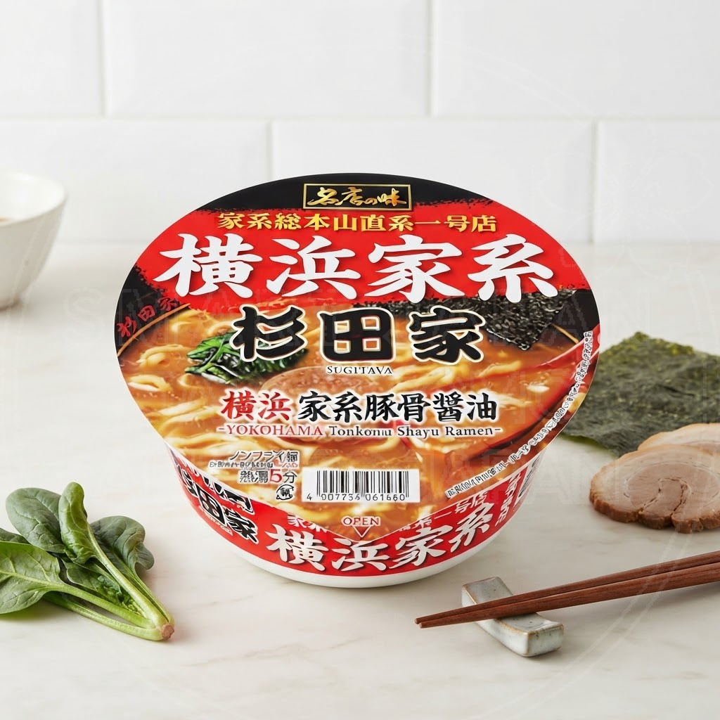 일본 삿포로이치방 명가의 맛 스기타야 요코하마 이에케이 돈코츠 쇼유 컵라면 121g
