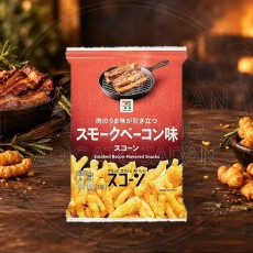 일본 세븐일레븐 고이케야 스콘 스모크 베이컨맛 콘스낵 70g /일본 과자