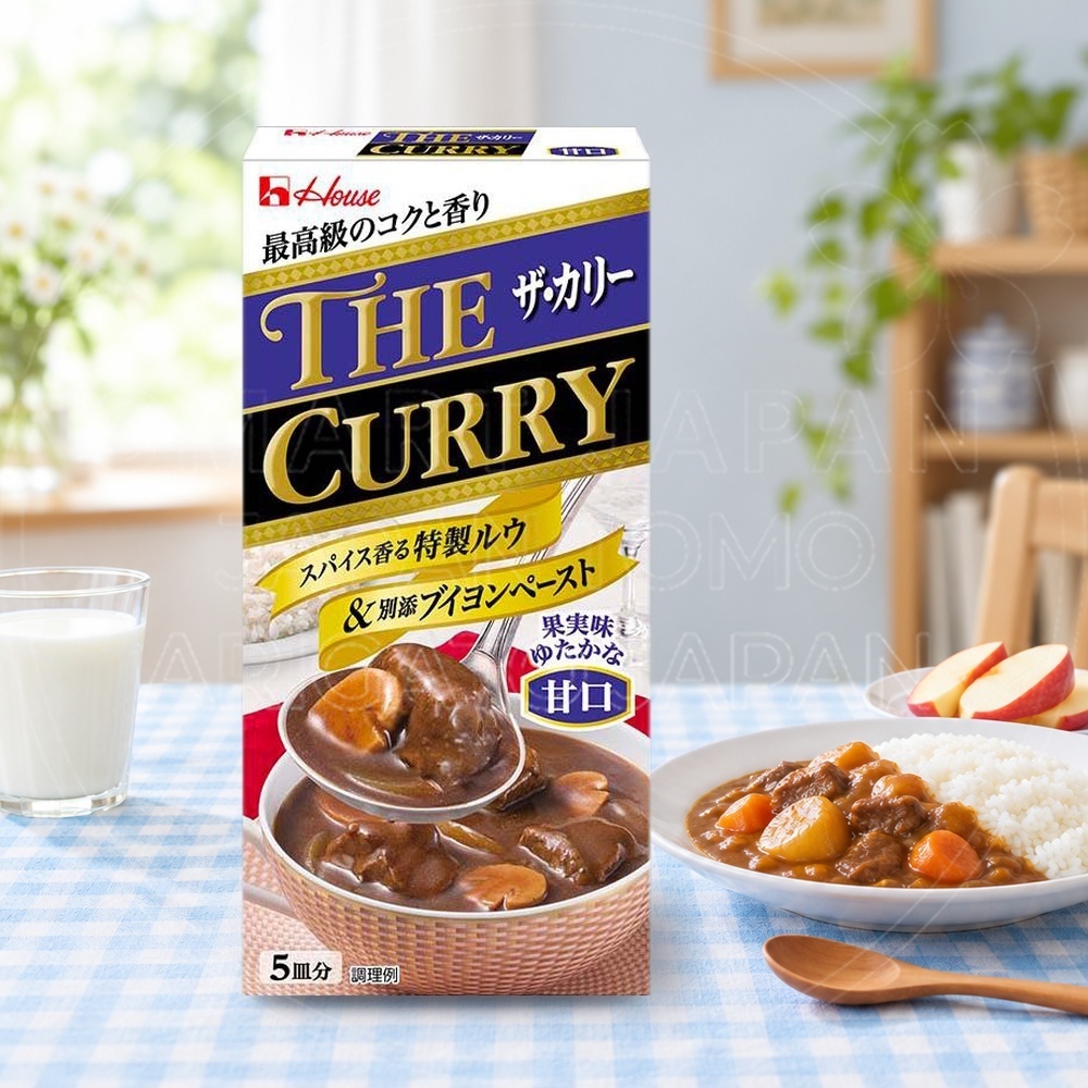 일본 하우스 더 카레 THE CURRY 고형 순한맛 파랑 5인분 140g