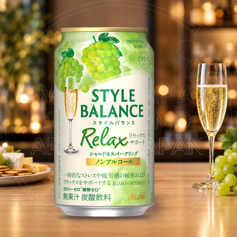 일본 아사히 스타일밸런스 릴렉스 샤르도네 스파클링 무알콜 논알콜 350ml