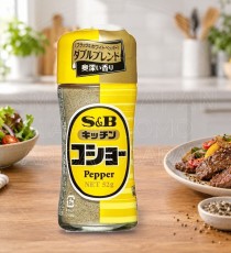 일본 에스비 키친 코쇼 화이트 블랙 블렌드 후추 노랑 병 52g