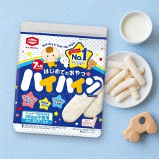 일본 카메다 하이하인 플레인 아기 쌀과자 유아과자 7개월부터 24매 40g