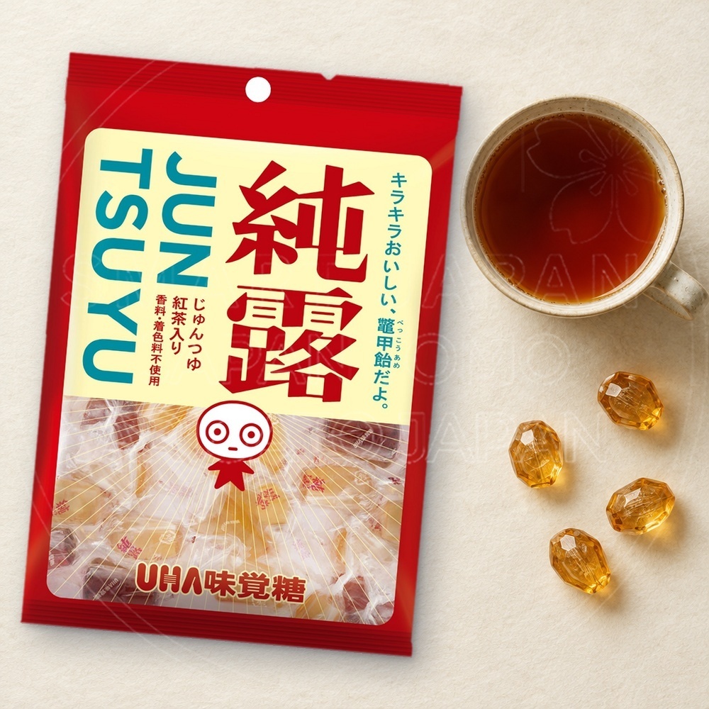 일본 UHA 미각당 쥰츠유 호박엿 사탕 홍차맛 120g