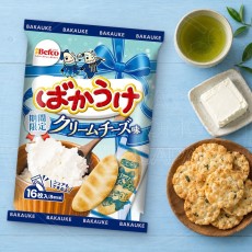 일본 베프코 바카우케 크림치즈맛 센베이 쌀과자 16매