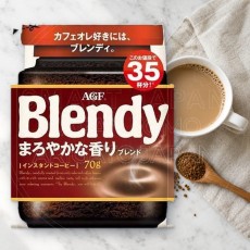 일본 AGF 블랜디 부드러운 향 블렌드 인스턴트커피 리필 봉지 70g