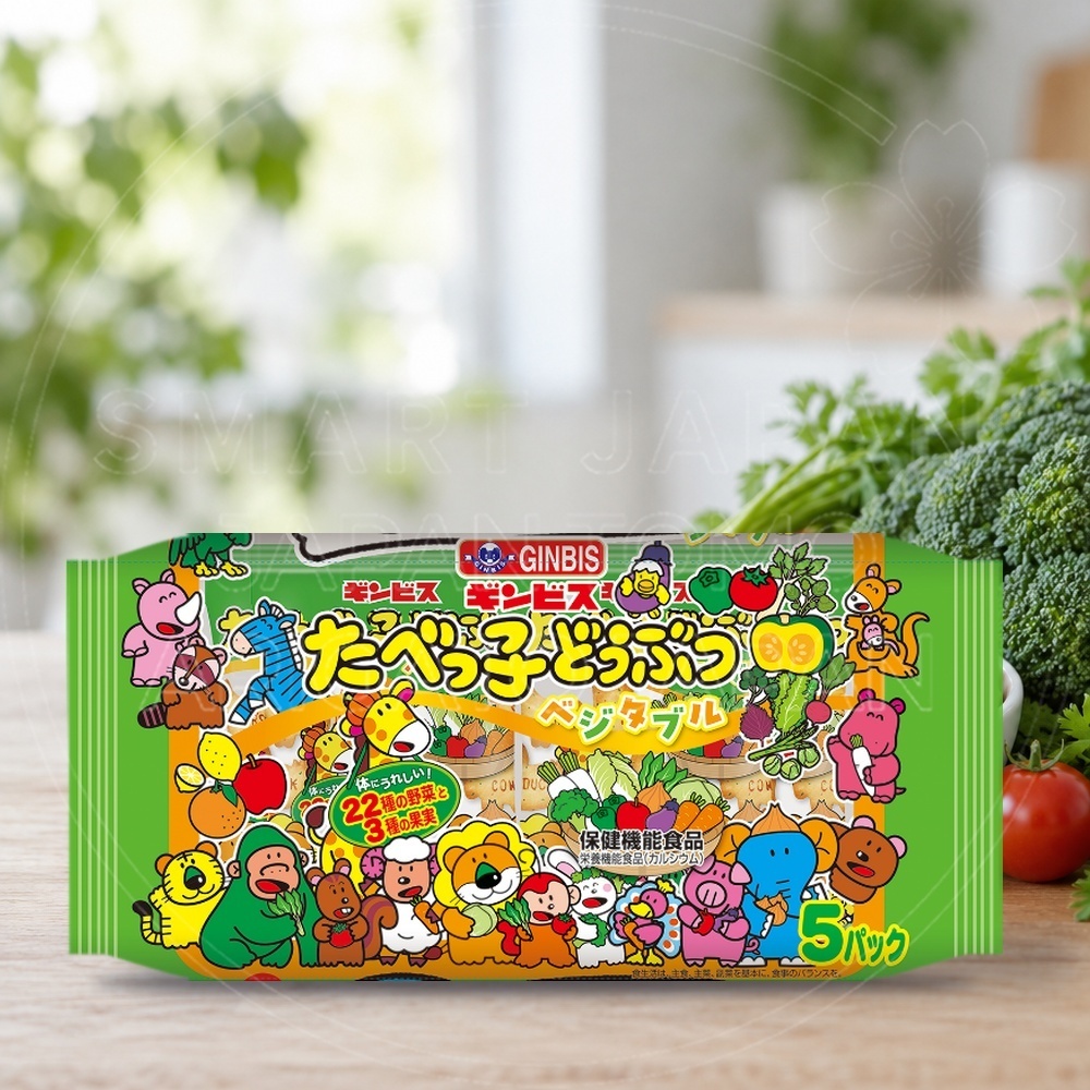일본 긴비스 타베코 동물 과자 야채맛 5봉입 100g