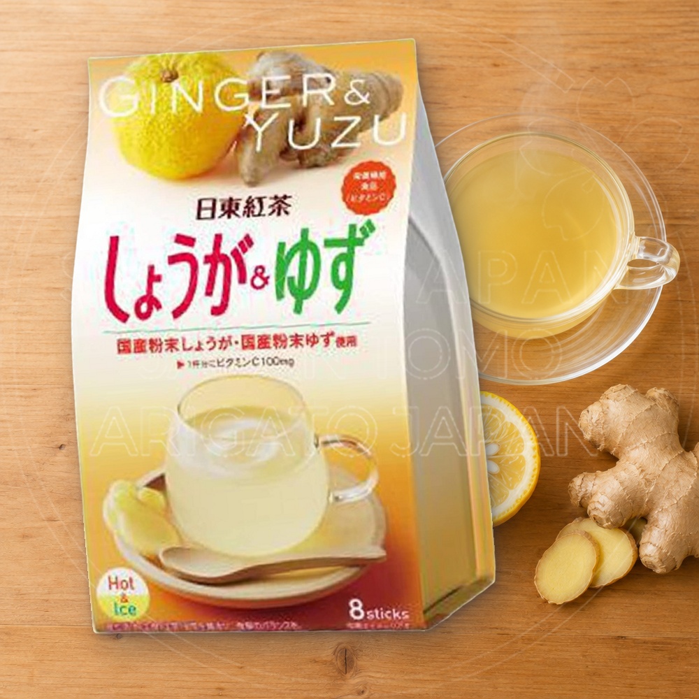 일본 닛토홍차 생강 유자차 스틱 8개입 78g
