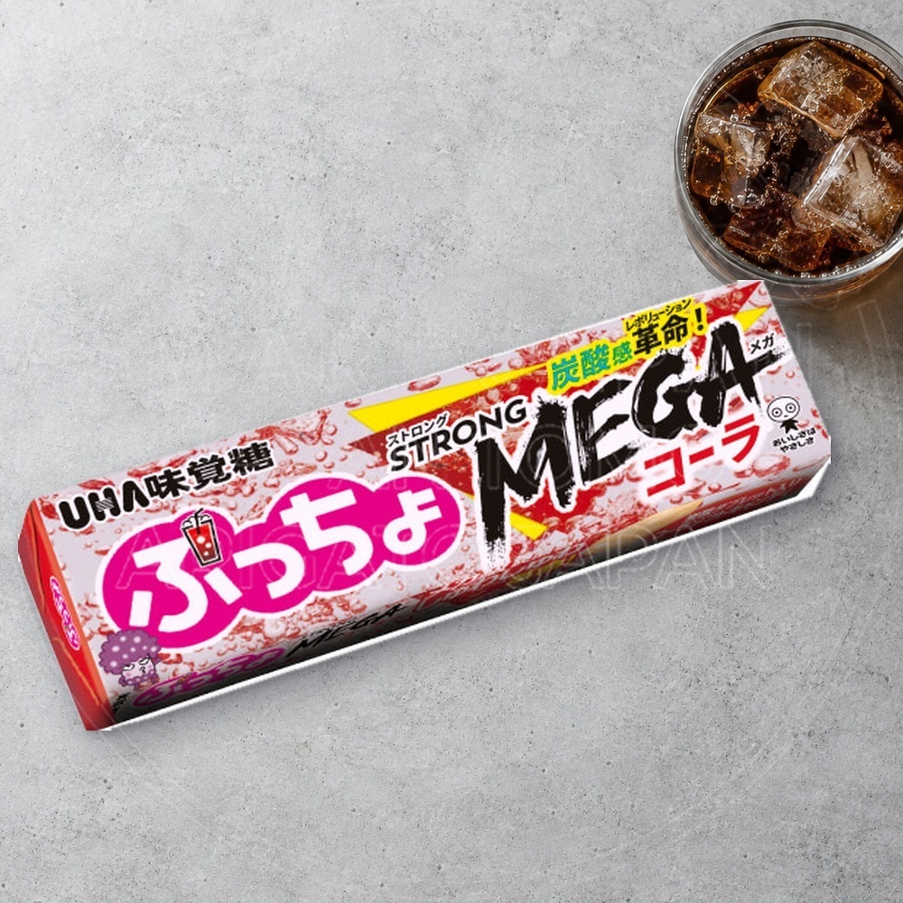 일본 UHA 미각당 뿟쵸 스틱 메가 콜라맛 50g 빨강