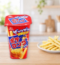 일본 모리나가 포테롱 소금맛 감자 스낵 45g 빨강
