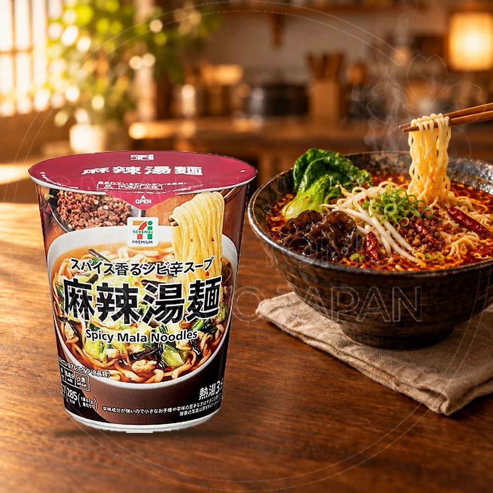 일본 세븐일레븐 프리미엄 마라탕멘 컵라면 67g