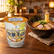 일본 세븐일레븐 프리미엄 중화소바 간장 컵라면 80g