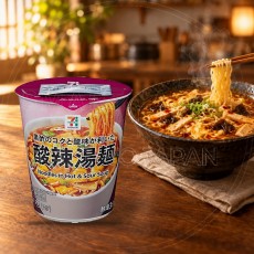 일본 세븐일레븐 프리미엄 산라탕멘 컵라면 67g