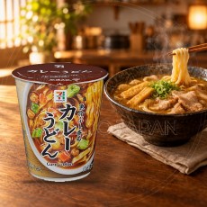 일본 세븐일레븐 프리미엄 카레우동 컵라면 70g