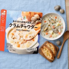 일본 세븐일레븐 프리미엄 클램차우더 파우치 스프 170g