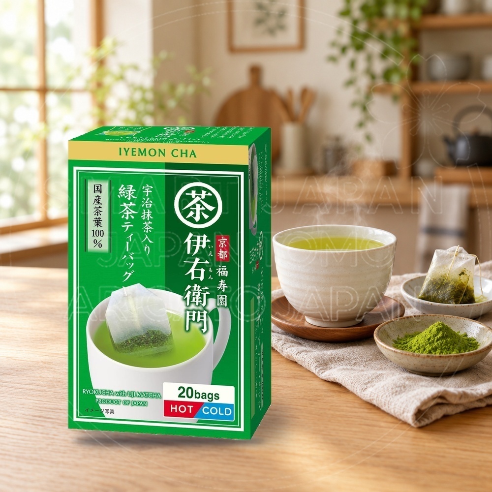 일본 이에몬 우지말차 녹차 티백 20개입 30g