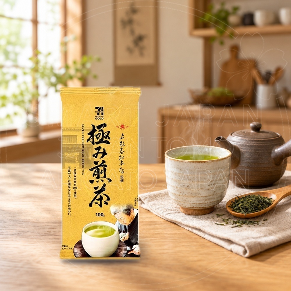 일본 세븐일레븐 골드 극상 센차 녹차 잎차 100g