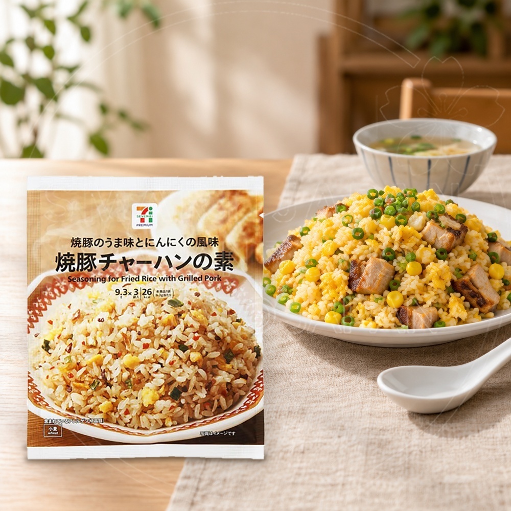 일본 세븐일레븐 차슈 볶음밥 양념 3인분 27.9g