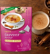 일본 닛토홍차 밀크티 티백 물만 부으면 밀크티 스파이스 차이 6개입 /일본 홍차