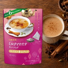 일본 닛토홍차 밀크티 티백 물만 부으면 밀크티 스파이스 차이 6개입 /일본 홍차