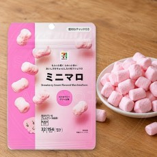 일본 세븐일레븐 미니마로 딸기크림맛 미니 마시멜로 32g /일본 마시멜로