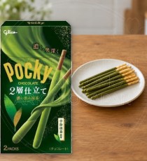 글리코 포키 초콜릿 2층 구조 진한 말차 2팩입 / 일본 뻬뻬로 초코