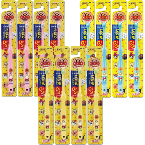 라이온 어린이칫솔 만0세~3세용 호빵맨 (4개세트)