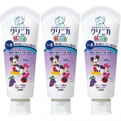 라이온 크리니카 어린이 충치예방 불소치약 60g (포도맛) 3개세트