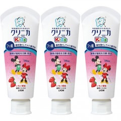 라이온 크리니카 어린이 충치예방 불소치약 60g (딸기맛) 3개세트