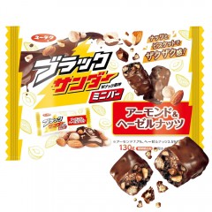 유라쿠제과 블랙썬더 미니 아몬드&헤이즐넛 초콜릿바 / 일본 초코바
