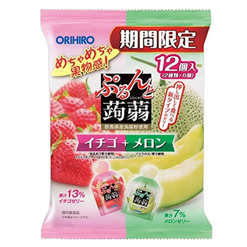 [오리히로] 곤약젤리 딸기+메론12개입 (기간한정상품)