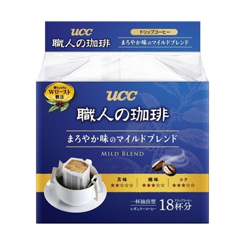 UCC장인의 커피 드립 [18개입 대용량]  (부드러운 마일드 브렌드 맛)